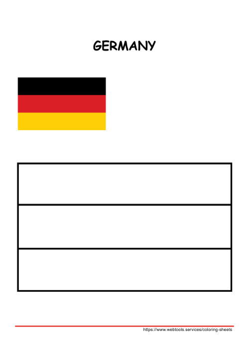 Germany Flag Coloring Page