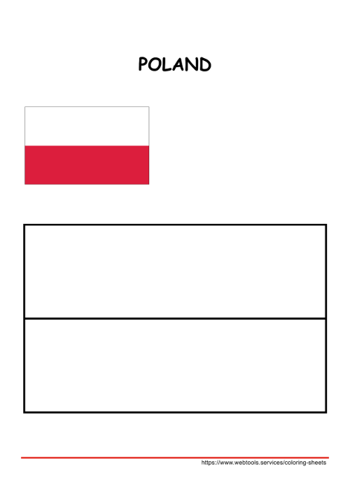 Poland Flag Coloring Page