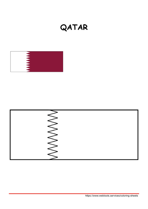 Qatar Flag Coloring Page