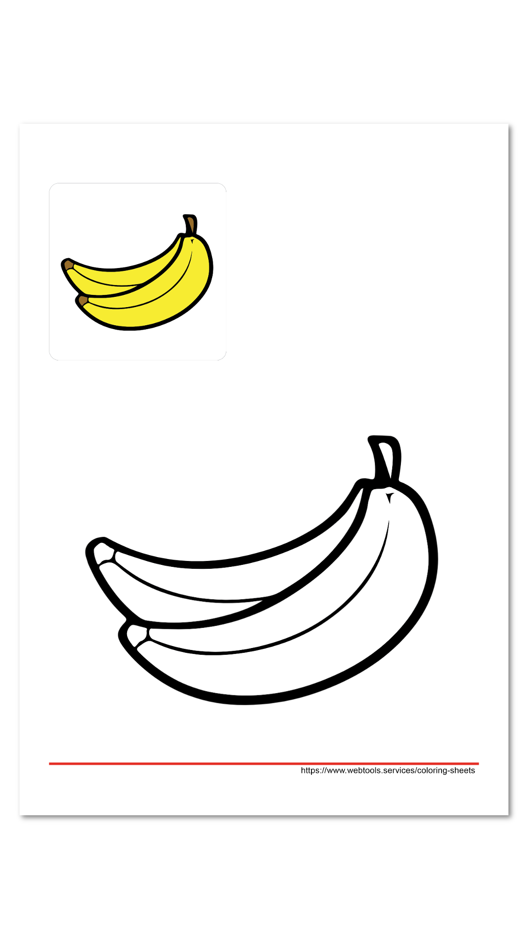 Webtools - Banana Coloring Sheet