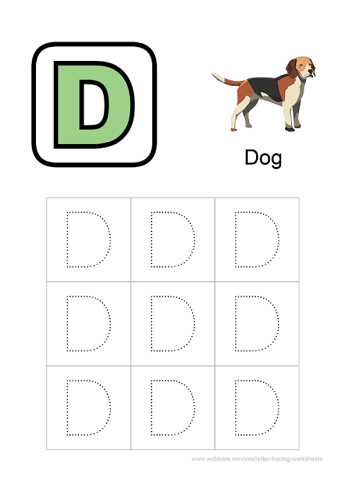 Webtools - English Alphabets Tracing Sheets