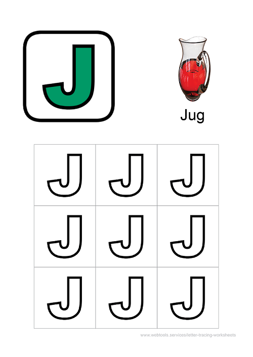 Webtools Letter J Coloring Worksheet