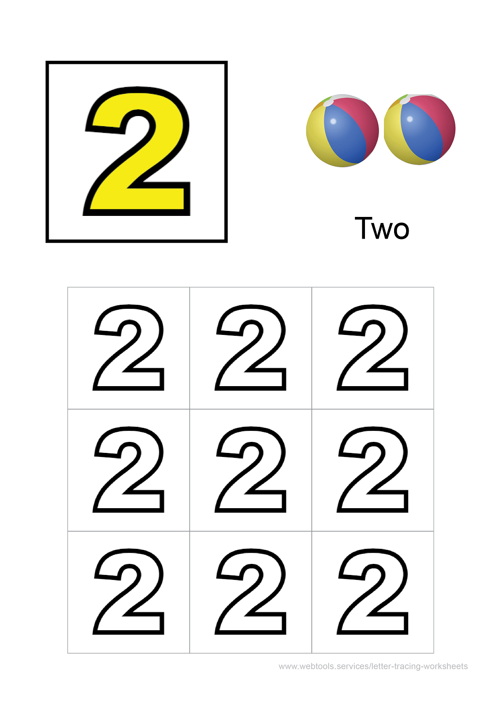 Webtools Number 2 Tracing Sheet 0001