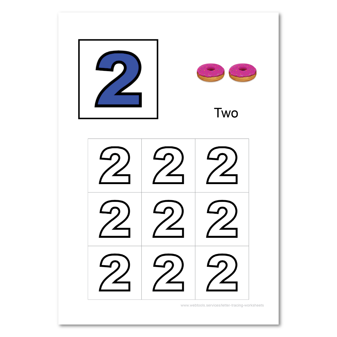 Number 2 Coloring Sheet | Webtools