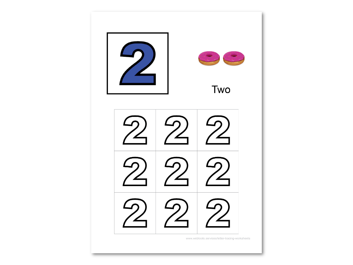 Number 2 Coloring Sheet | Webtools